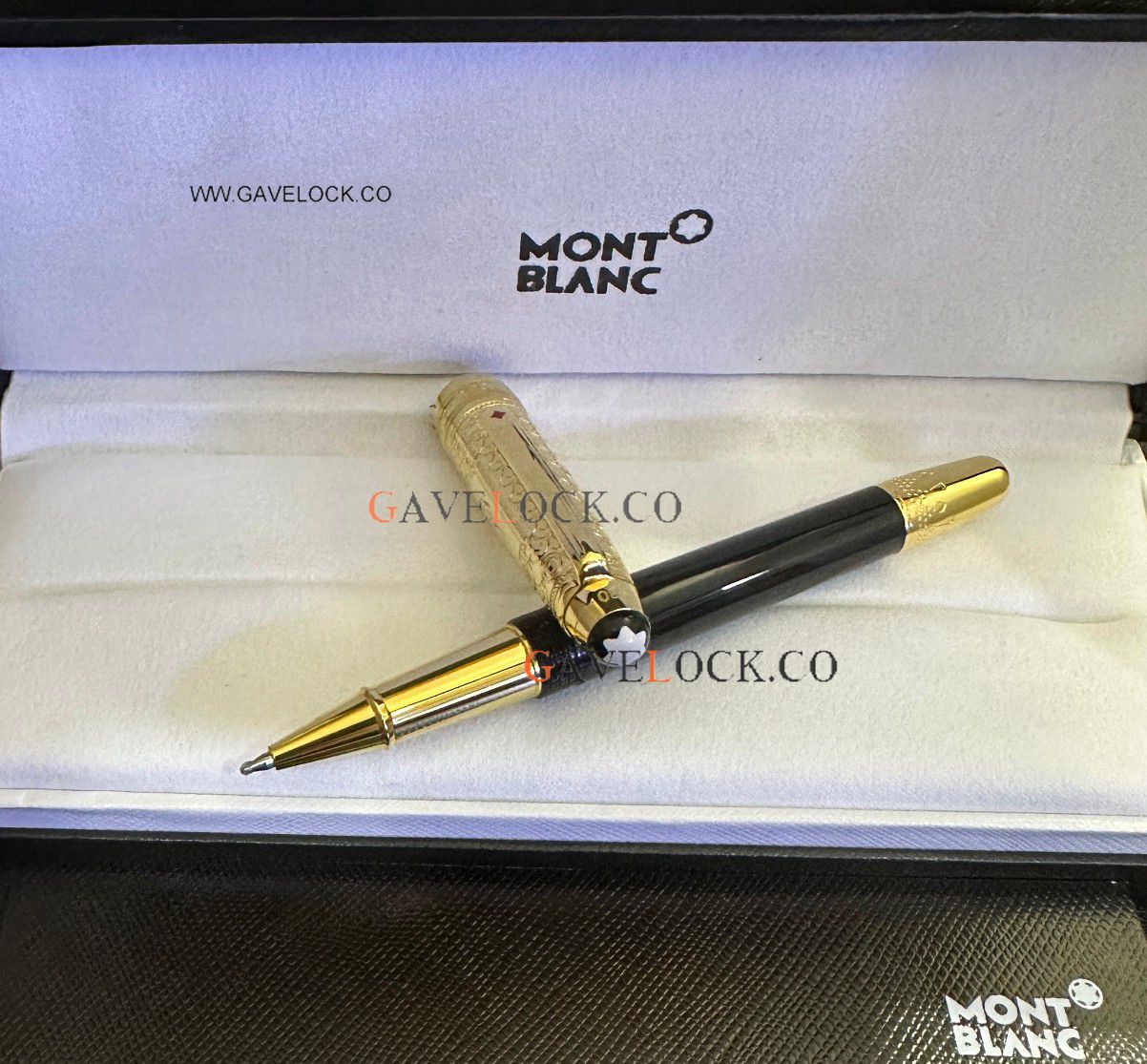 Best Copy Montblanc Around the World in 80 Days Doue Classique Gold Cap Roller ball